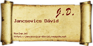 Jancsovics Dávid névjegykártya